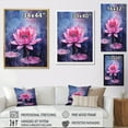 thumbnail image 4 of Designart "Fantastical Lotus Magic On Lily Pads" Lotus Floater Framed Canvas Wall Art, 4 of 5
