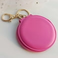 thumbnail image 4 of Mini espejo de maquillaje de piel sintética con llavero, espejo de tocador portátil para mujer con llavero, espejo cosmético plegable de mano de doble cara., 4 of 8