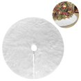 thumbnail image 1 of Christmas Tree Skirt, Snow White Faux Fur Tree Skirts For Xmas, 1 of 5