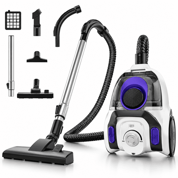 WHALLULTRA Canister Vacuum Cleaner, Vacuum Cleaner with Powerful Suction, Advanced Filtration, Auto Cord Rewind, Multi-Surface Cleaning for Carpet, Hard Floors & Pet Hair