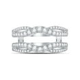 thumbnail image 2 of FB Jewels 14kt White Gold Womens Round Diamond Wrap Ring Guard Enhancer 5/8 Cttw, 2 of 4