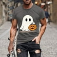 thumbnail image 1 of Handshe T-Shirt à Col Rond à Manches Courtes pour Homme à Thème d'Halloween - Blouse Décontractée Stylée, 1 of 5