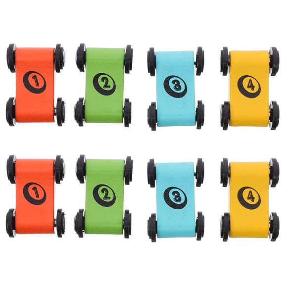 8Pcs Toddler Race Car Toy Wooden Desktop Race Car Funny Race Car Toy Kids Car Plaything