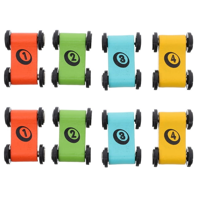 Juego de mesa interactivo con pista de carreras de madera (8 piezas)