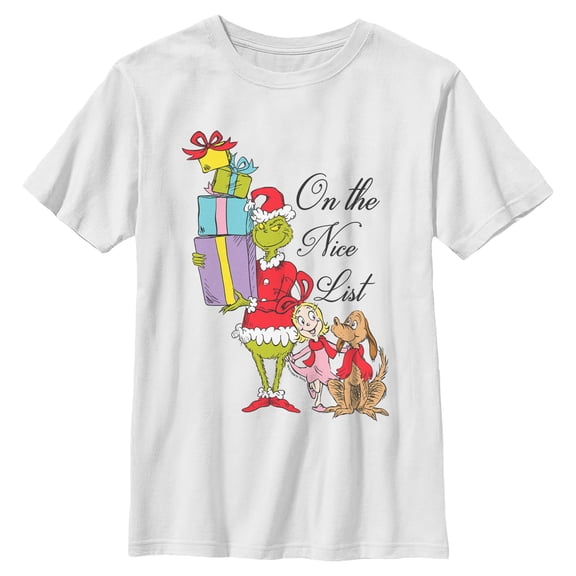 Boys The Grinch On The Nice List T Shirt