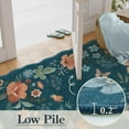 thumbnail image 5 of Moynesa 2'5''x10' Floral Runners for Hallways, 2.5x10ft Kitchen Runner Rug Ultra-Thin Soft Rug, Non-Slip Washable Rug Runner Stain Resistant Boho Rug Low-Pile Carpet Runner for Bathroom Bedroom,Blue, 5 of 7
