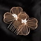 thumbnail image 3 of Nvzi Horquillas para el pelo de boda con flores para novias, peinetas con perlas de cristal, pinzas para el pelo, tocado, accesorios para el pelo de boda dorados, joyas - doradas, 3 of 4