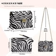 thumbnail image 7 of Pzuqiu Zebra Print Women's Leather Crossbody Bag Minimalist Versatile Small Leather Crossbody Bags for Women Metal Chain Strap Vintage Casual for Teen Girls-Women, 7 of 7