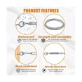 thumbnail image 4 of 1/16inch Turnbuckle Wire Tensioner Kit Heavy Turnbuckle Cable Railing Kit 115ft Wire Rope Hook And, 4 of 5
