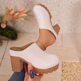 thumbnail image 2 of Mujeres Tacones Altos de Moda Casual Primavera Y Verano Color Sólido Cerrado-Pie Sandalias, 2 of 9