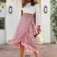 thumbnail image 4 of Faldas Midi De Verano Faldas midi divididas irregulares para mujer Falda bohemia con estampado floral de gasa (Rosa XL) Cgtredaw para Mujer Rosa T XL, 4 of 6