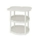 thumbnail image 2 of Mesa Auxiliar Estilo Crema para Sofá | Mesa de Centro Pequeña para Sala de Estar | Mesa de Almacenaje Móvil de Suelo a Techo | Estantería de Cuatro Hojas | 50 X 35 Cm | Blanca | Material: Plástico |, 2 of 6