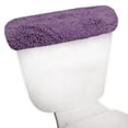 thumbnail image 2 of Home Weavers Waterford Collection Bathroom Rug 100% Cotton Fabric, Soft Absorbent, Elastic Edges, Machine Wash Dry, Toilet Tank Lid Cover for Bathroom, 10"x22" Tank Cover, Purple, 2 of 10