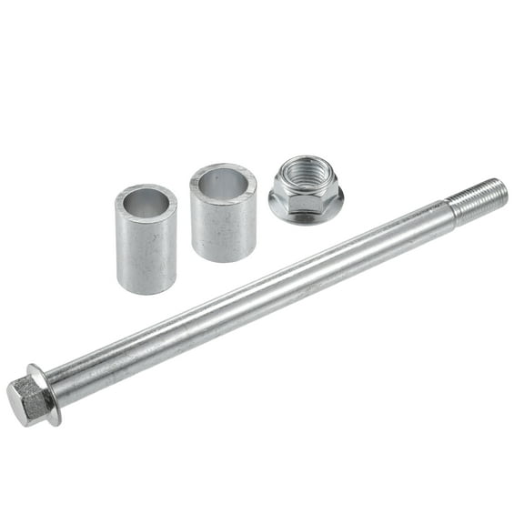 1 Set Front Rear Axle with Bushing and Screw Bolt M14 220mm Dirt Bike Scooter ATV Wheel Axle Silver Tone