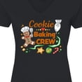 thumbnail image 4 of Inktastic Cute Cookie Baking Crew Women's V-Neck T-Shirt, 4 of 5