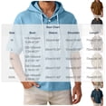 thumbnail image 4 of Plus Size Big & Tall Men's Cotton Pullover Hooded Top Short Sleeve Casual Solid Color T-Shirt Hoodie Drawstring Loose Fit Summer Basic Streetwear Outfits Travel Essential, 4 of 7
