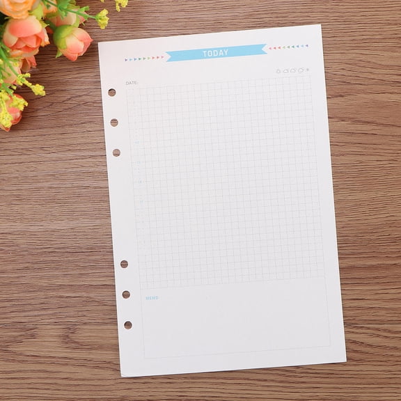 Masteelf Assorted Color Loose Leaf Paper for A5 Notebook Fit 6 Ring Spiral Ideal for Writing and Daily Notes Taking