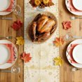 thumbnail image 4 of Golden Abstract Cotton Linen Rectangle Table Runners 13"x48", Rising Horizon Sun Mystical Moon Coffee Table Runner Dresser Scarves Luxury Table Runners for Wedding Party Banquet Dinner Decor, 4 of 8