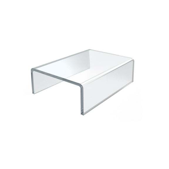 Clear Acrylic Riser Pedestal Display 4"W x 5.5"D x 2"H, 4-Pack