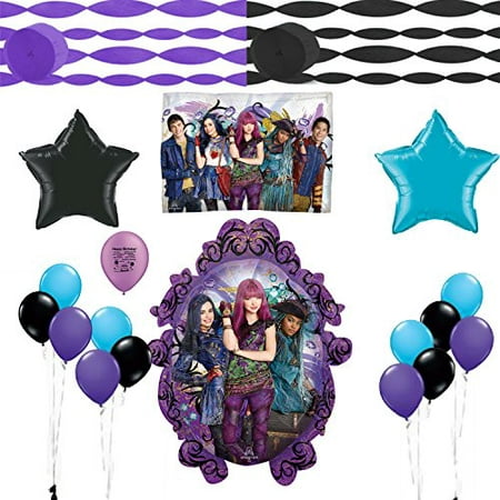 Descendants 2  Party Supplies Birthday Party Balloon and Streamers Decoration Kit