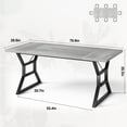 thumbnail image 3 of Yeshouse Large Rectangular Kitchen Table with Sturdy Metal Legs, 3 of 7