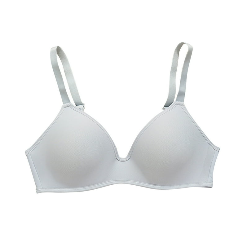 TUGOXIE Plus Size No Wire Bras for Women Nylon Yellow Lightweight
