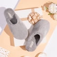 thumbnail image 4 of Snug Leaves Women's Fuzzy House Memory Foam Slippers Cute Furry Leopard Print Faux Fur Lined Closed Toe Indoor Slides Bedroom Slip On Shoes Grey,9/10 US, 4 of 6