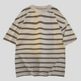thumbnail image 2 of Ashirexll T Shirts for Man, Mens Shirts Casual, Summer Plus Size Casual Short Sleeve Round Neck T-shirts Fashion Striped Summer Shirts Tops, 2 of 4
