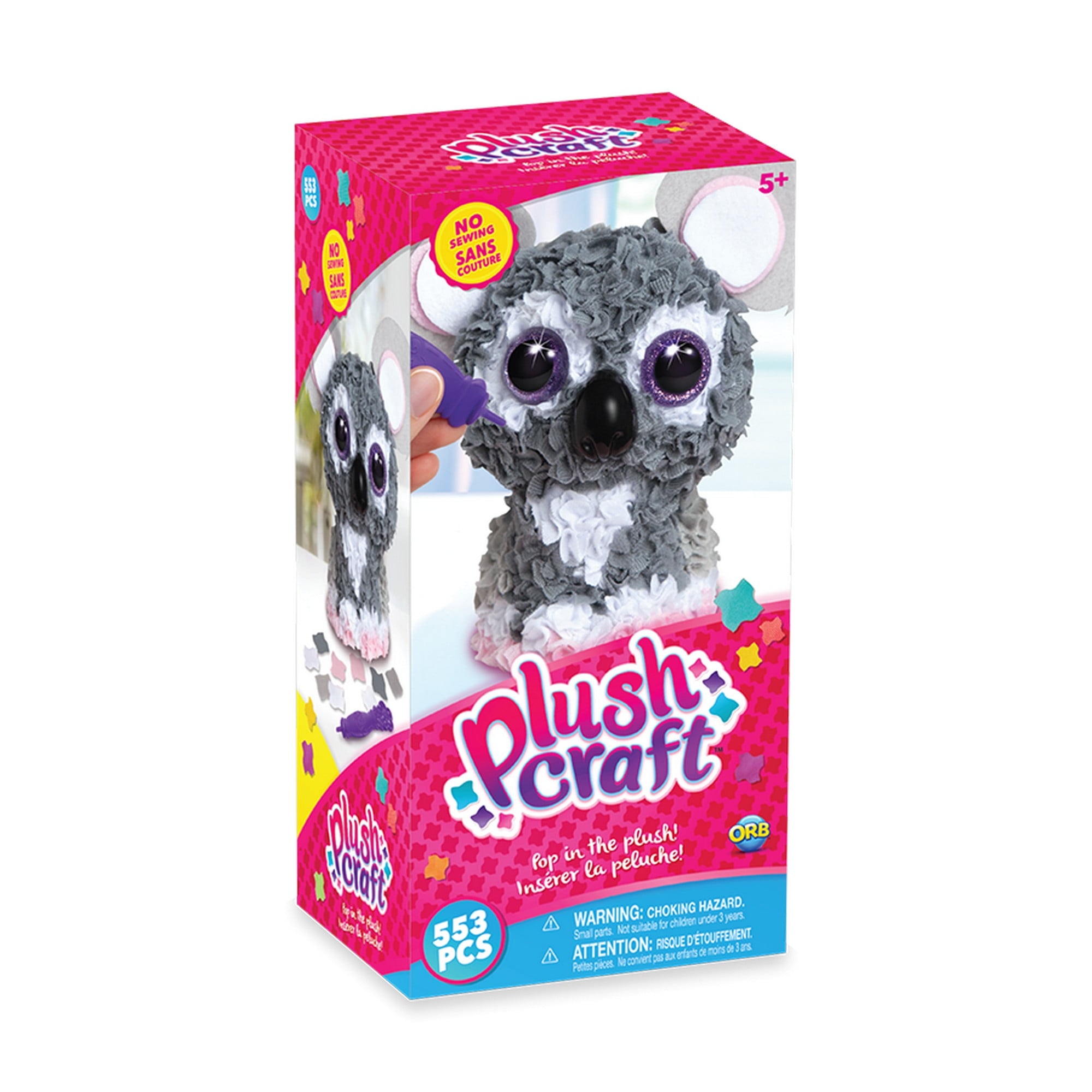 PlushCraft Craft by Numbers Fabric Figures Kit - 3D Koala Plush - Walmart.com - Walmart.com