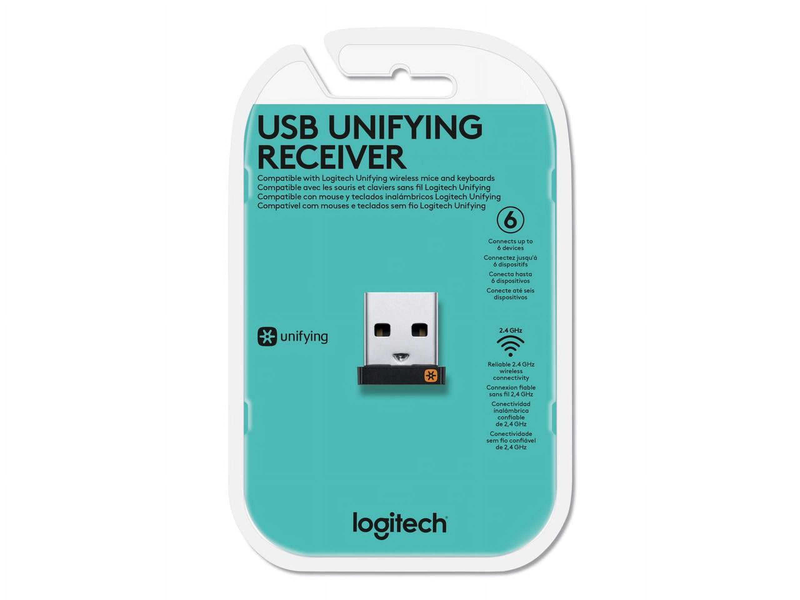 Logitech Wireless Mouse / Keyboard USB Unifying Receiver - image 5 of 20
