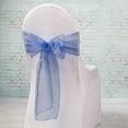 thumbnail image 5 of BalsaCircle 5 Organza Chair Sashes Bows Ties Navy Blue, 5 of 6