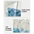 thumbnail image 5 of Swag Curtains, Summer Hydrangea Floral Butterfly Rod Pocket Kitchen Curtains Valances Tier Curtains Swag Valance Curtains for Bedroom Living Room 28" x 36", 2 Panels, 5 of 6
