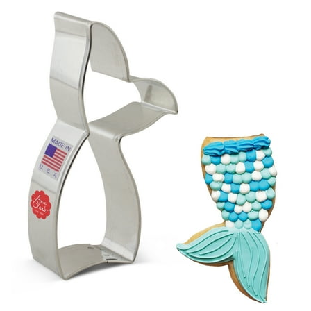 Ann Clark Mermaid Tail Cookie Cutter 4.25", Made in USA