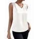 thumbnail image 2 of Xuyuer Women's Casual Fashion Solid Color V-Neck Satin Top, Chic Short Sleeve Blouse for Dinner Dates, Cocktail Parties and Spring Summer Evening Wear, 2 of 8