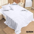thumbnail image 2 of Juego de sábanas Utopia Bedding Queen de microfibra cepillada, color blanco, 2 of 7