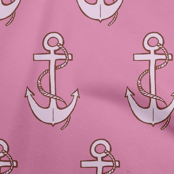 oneOone Silk Tabby Pink Fabric Nautical Sewing Material Print Fabric By The Yard 42 Inch Wide