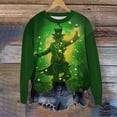 thumbnail image 4 of Unisex St. Patrick's Day Elderly Print Casual Long Sleeve T-Shirt, 4 of 5