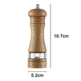 thumbnail image 2 of Manual Salt Grinder Refillable Pepper Mill Sets，Wooden Pepper Grinder - 6 Inch Primary Color + Ancient Color Box, 2 of 5