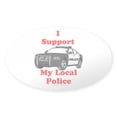 thumbnail image 1 of CafePress - Support Local Police Sticker - Sticker (Oval), 1 of 1