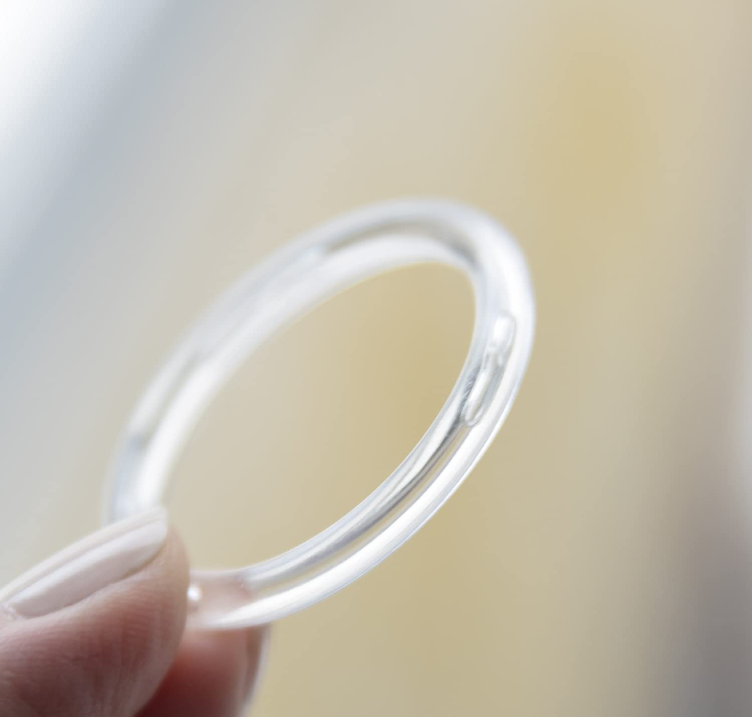 CIR1M Plastic Scarf Rings, Clear Acrylic (Pack of 1,000)