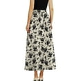 thumbnail image 4 of Mqqzkk Women's Floral Skirts A-line Long Tiered Ruffle Boho Midi Skirt Fashion Pleated Skirts High Waisted Fashion Skirt, 4 of 8