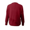 thumbnail image 6 of Jinhomg Women's Oversized Solid Sweatshirt Trendy Side Split Crewneck Loungewear Top Fall Loose Fit Comfy Long Sleeve Sweatshirts Red XXL, 6 of 9
