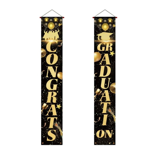 Decoraciones de graduación 2025, pancartas, letrero de bienvenida para puerta y porche, para decoraciones de pared interiores y exteriores, pancarta de graduación de las clases de 2025.