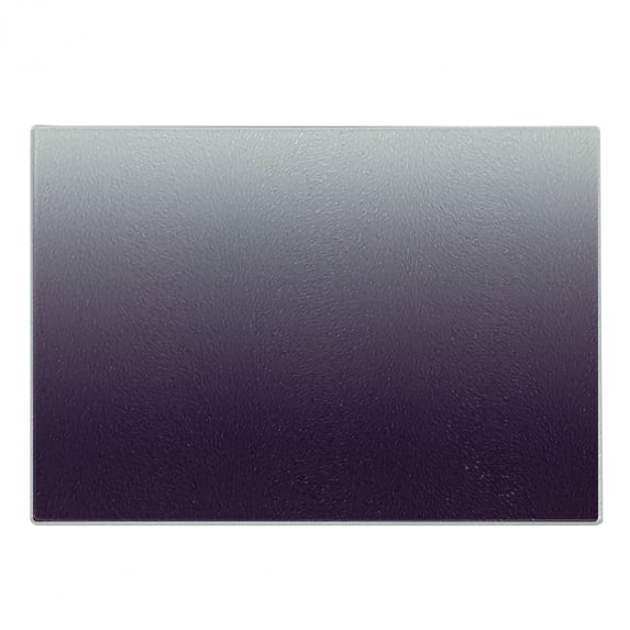 Ombre Cutting Board, Perfect Gradient Harmony of Vivid Colors Themed Modern Design Art Print, Decorative Tempered Glass Cutting and Serving Board, Small Size, Eggplant White, by Ambesonne