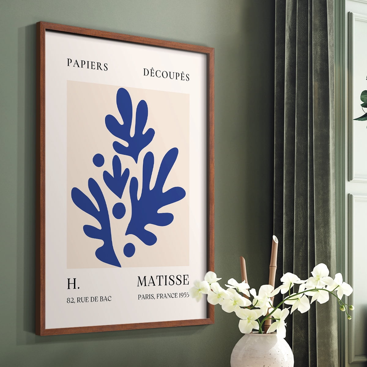 Matisse CLVIII Framed Print in Brown Solid Wood 8 x 10 Framed Print