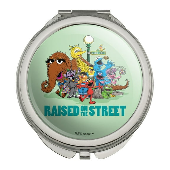 Sesame Street Raised on the Street Compact Travel Purse Handbag Makeup Mirror