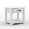 thumbnail image 3 of Grain Wood Furniture Loft Nightstand, Solid Wood with a Brushed White Finish, 3 of 6