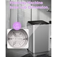 thumbnail image 2 of Top Load Washing Machine 25 lbs Full Automatic Clothes Washer with 10 Programs & 8 Water Levels for Apartment,Bathroom, Grey, 2 of 8