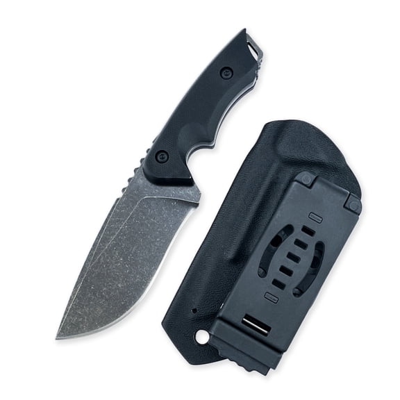 Fixed-Blade Outdoor Knife with Kydex Sheath, 7Cr13MoV Stainless Steel Blade, G10 Handle, Ideal for Camping, Cutting Rope, Preparing Food, and More
