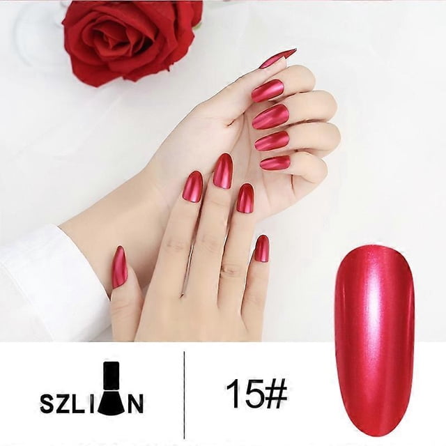16 Color Mirror Nail Polish Metallic Colorful Glitter Gold Long-Lasting DIY Nail